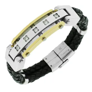 Two Tone Leather Clasp