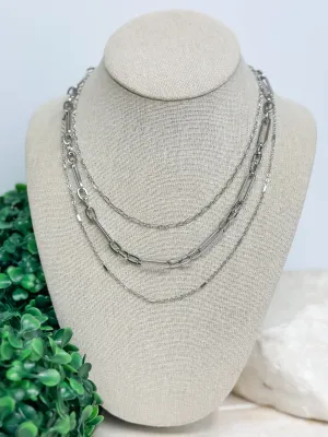 Uno, Dos, Tres Necklace - Silver by B.B. Lila