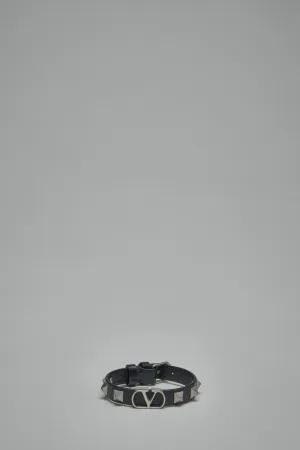 V-Logo Signature Grainy Calfskin Bracelet