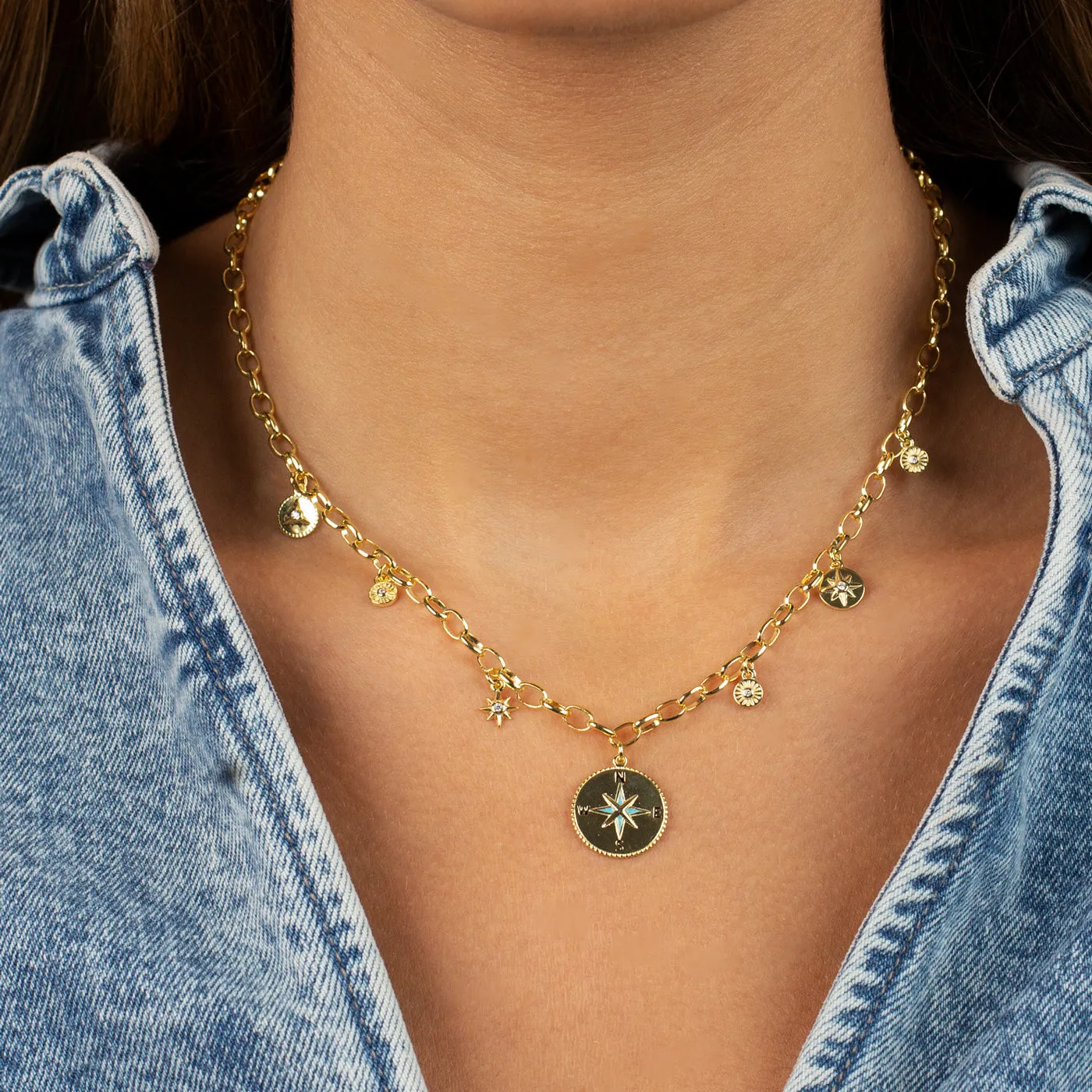 Vintage Charm Link Necklace
