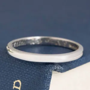 Vintage Slim Platinum Band by Tiffany & Co.