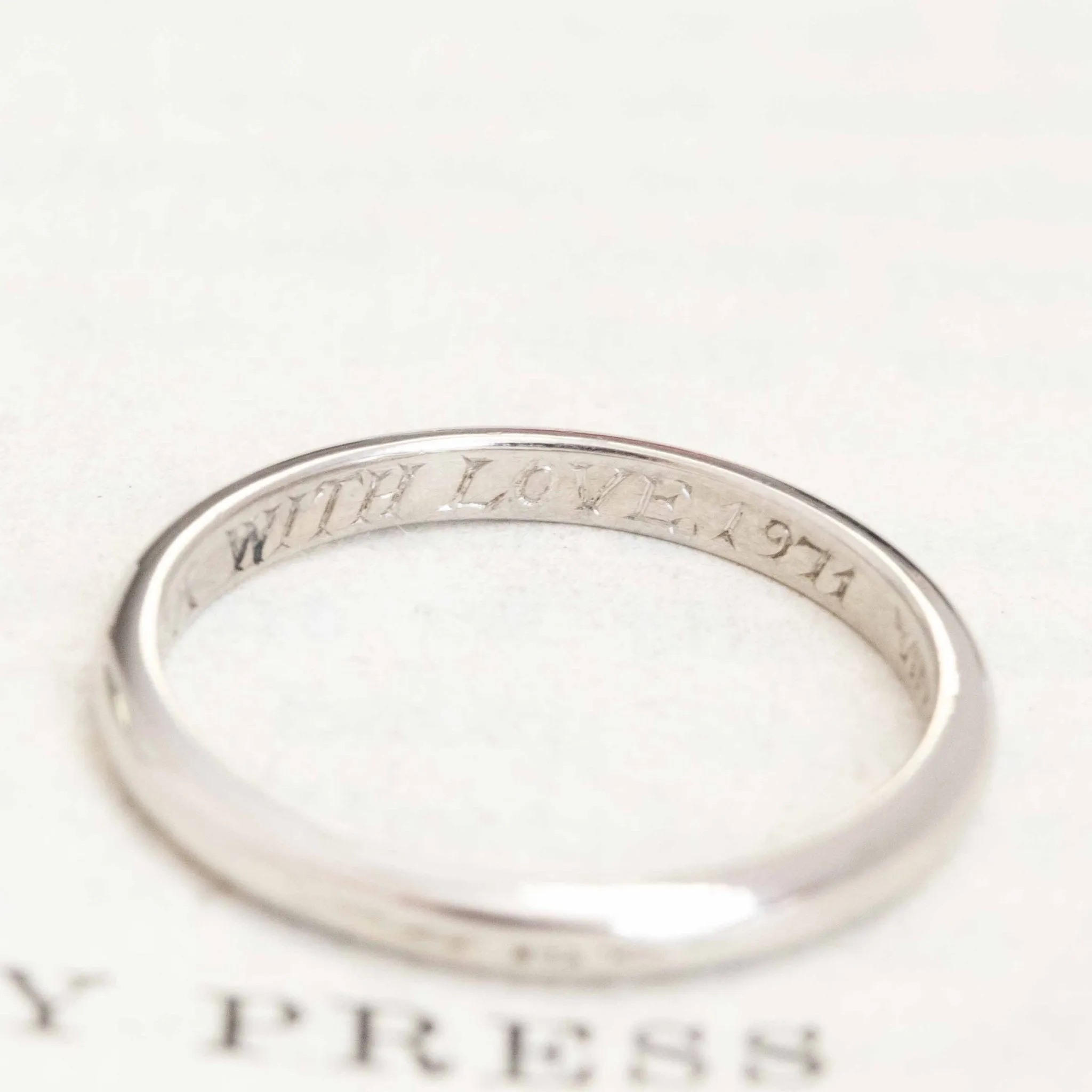 Vintage Slim Platinum Band by Tiffany & Co.