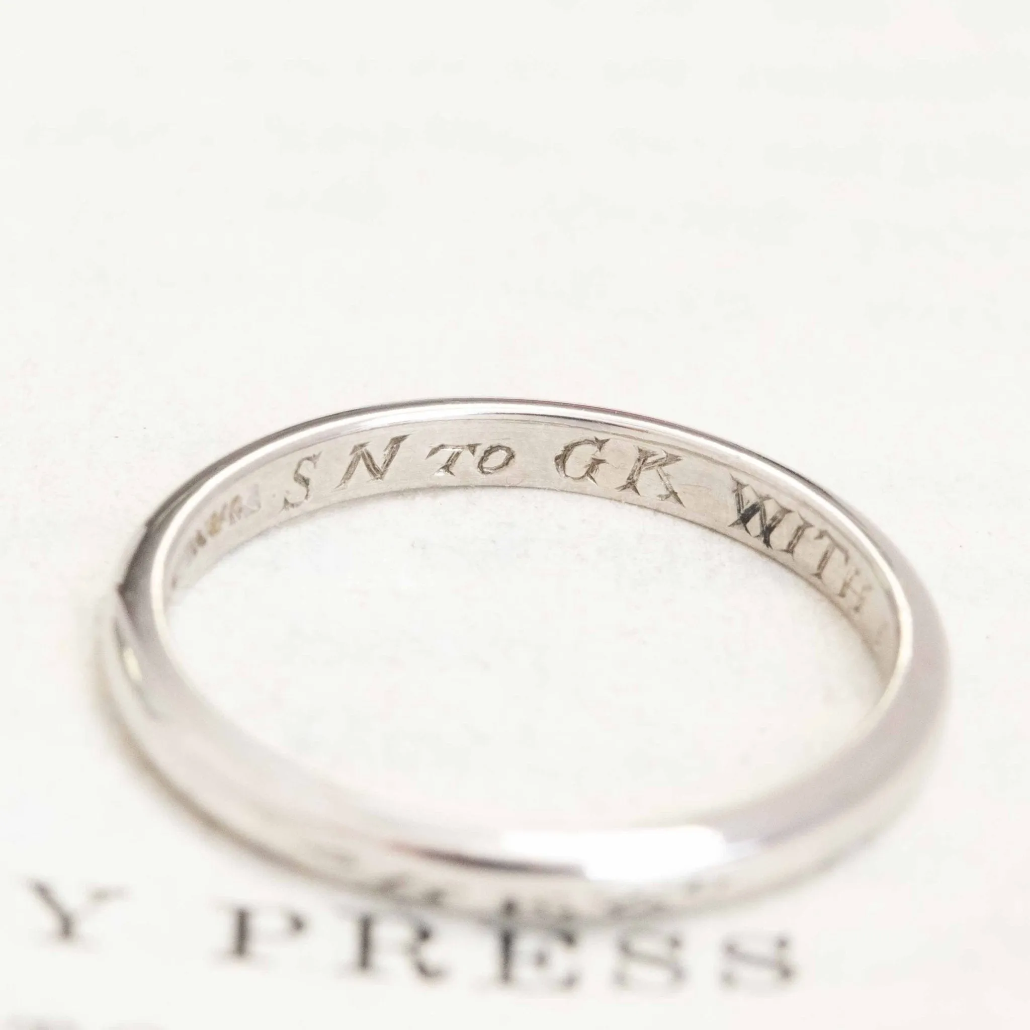 Vintage Slim Platinum Band by Tiffany & Co.