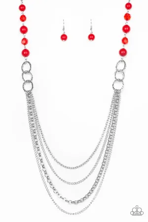 Vividly Vivid Red Paparazzi Necklace