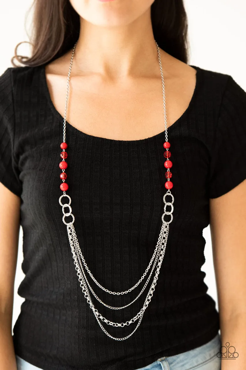 Vividly Vivid Red Paparazzi Necklace