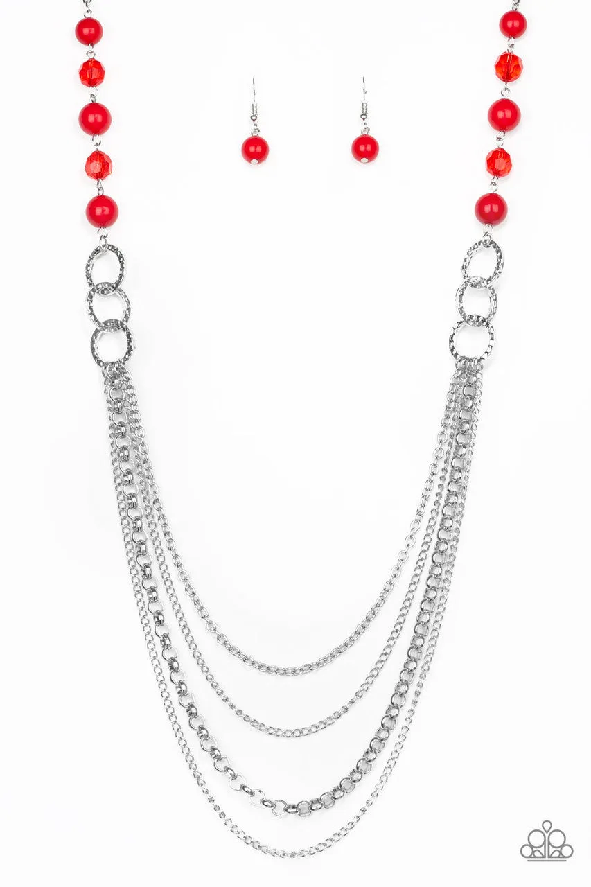 Vividly Vivid Red Paparazzi Necklace