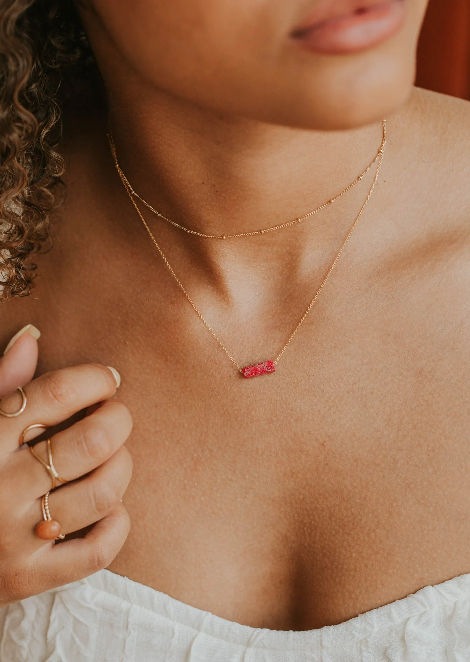 Watermelon Gemma Necklace