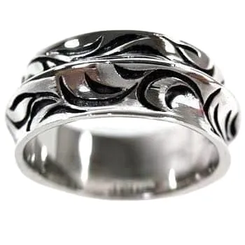 Wave Sterling Silver Band Ring