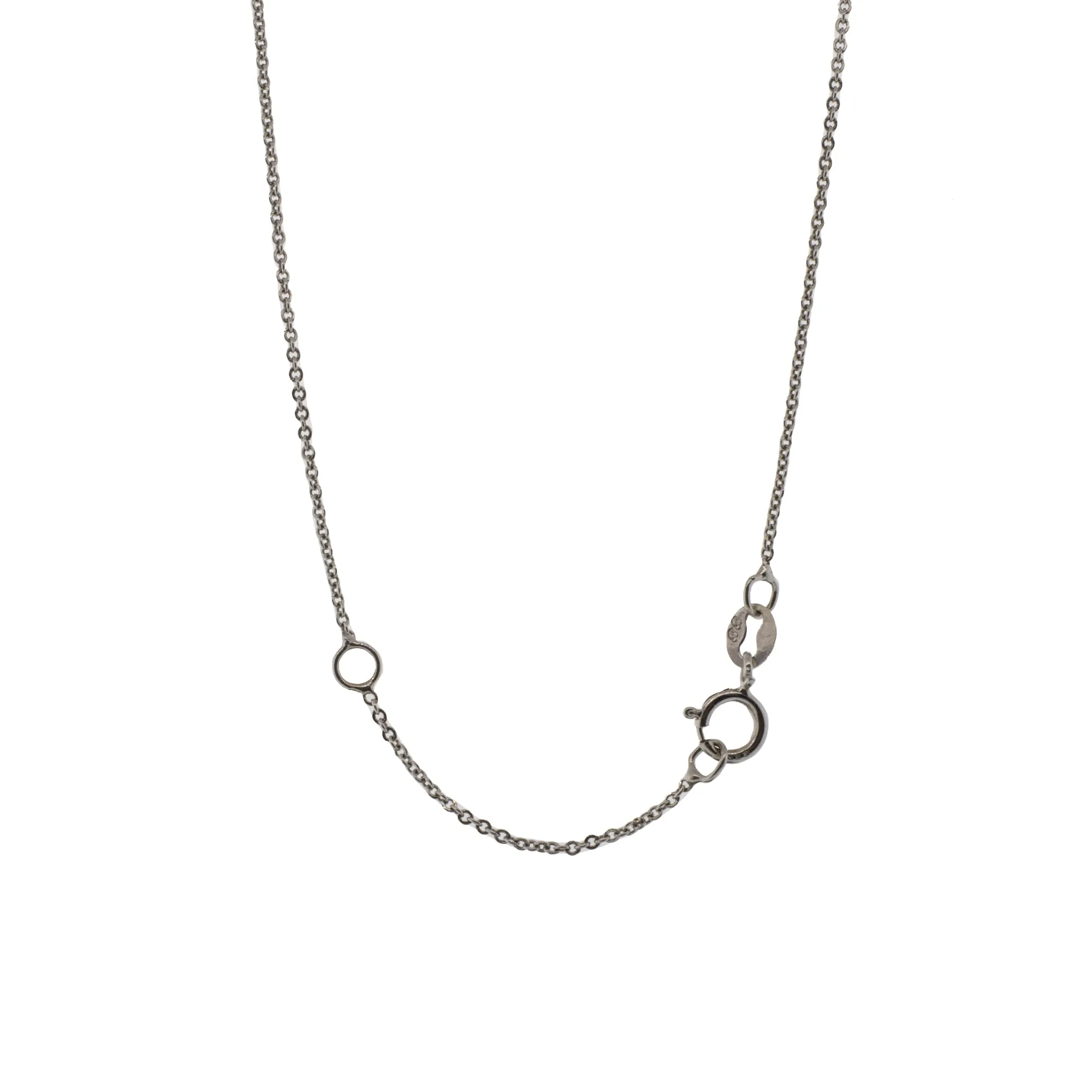 White Gold Adjustable Light Cable Chain