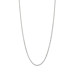 White Gold Adjustable Light Cable Chain