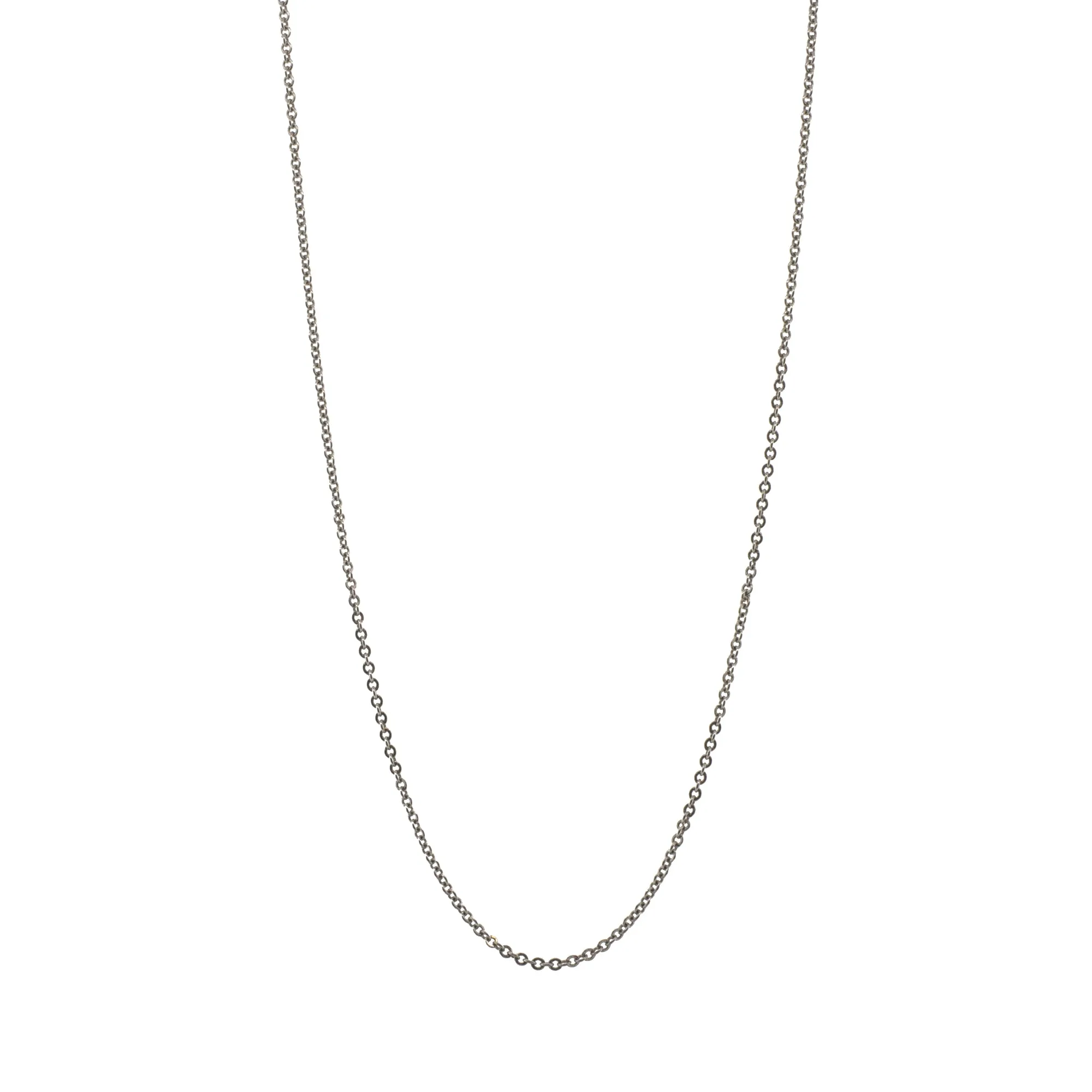 White Gold Adjustable Light Cable Chain