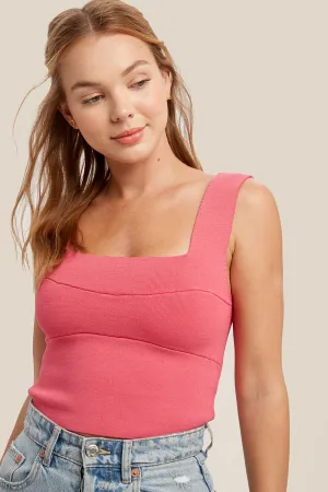 WIDE STRAP SWEATER KNIT BRAMI TOP
