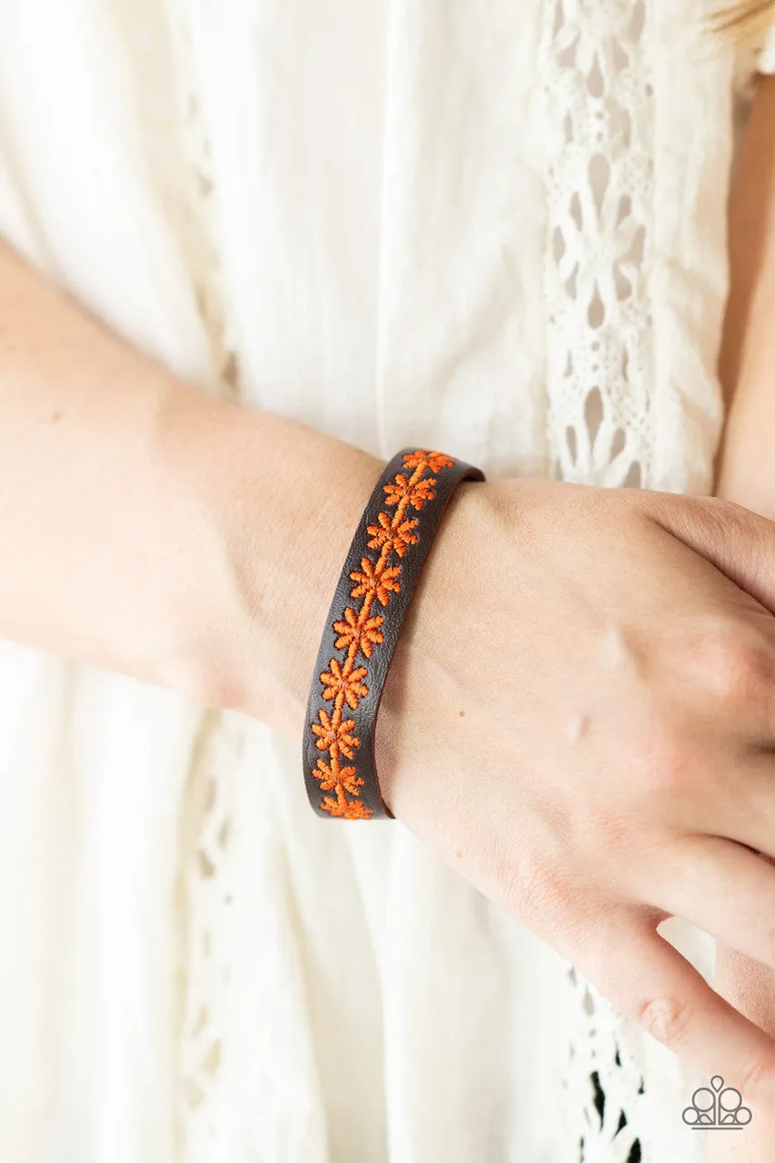 Wildflower Wayfarer Orange Paparazzi Bracelet