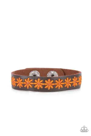 Wildflower Wayfarer Orange Paparazzi Bracelet