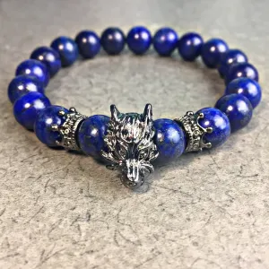 Wolf King Bracelet_Lapis