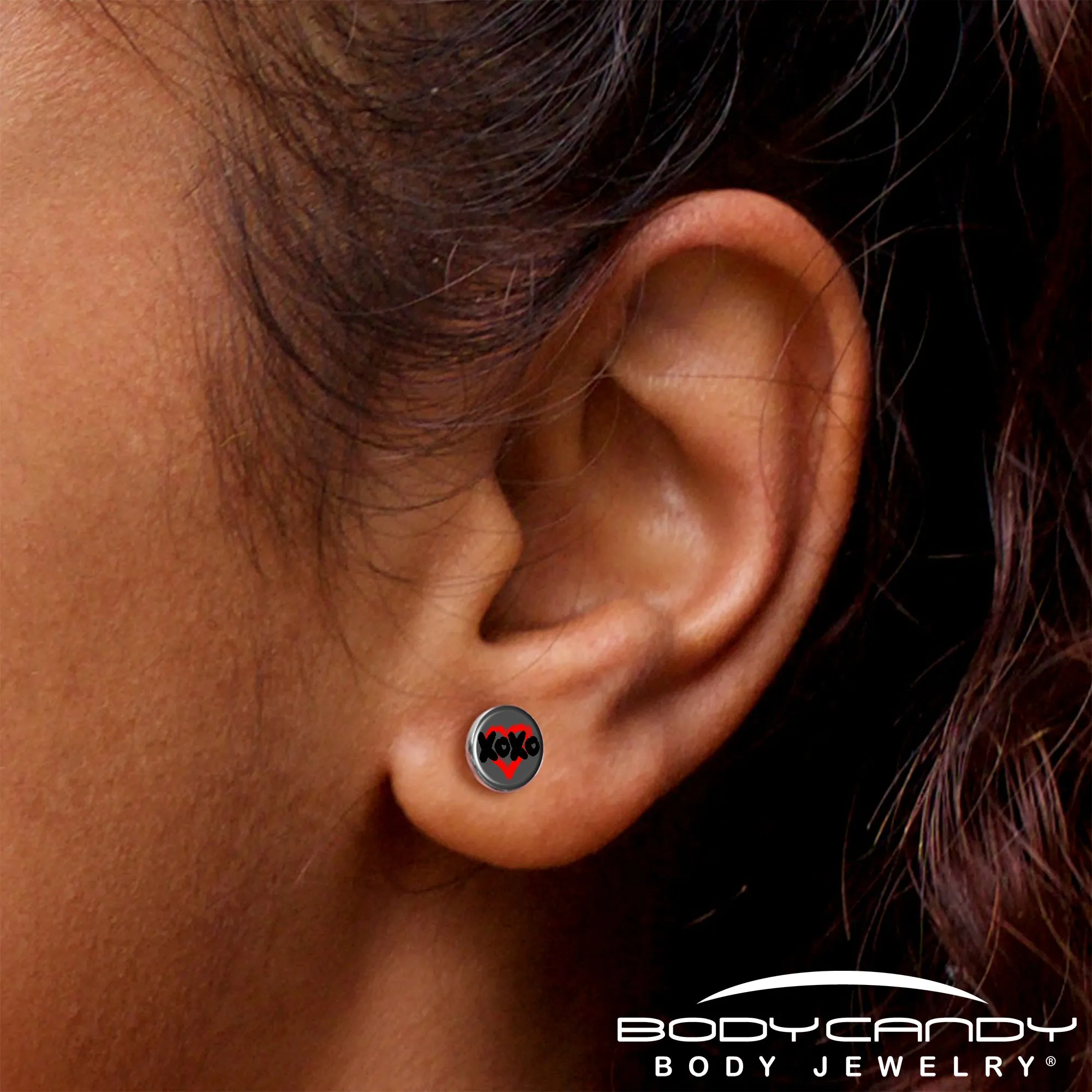 XOXO Heart Stud Earrings