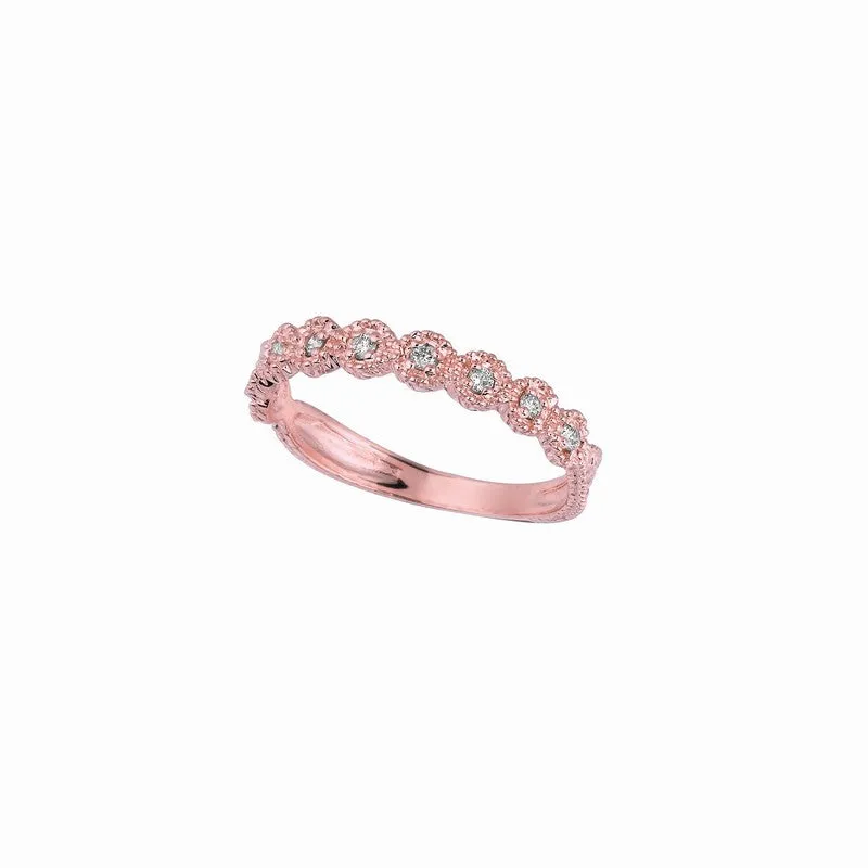 YELLOW GOLD DIAMOND STACK RING 14K GOLD (0.2 CTW)