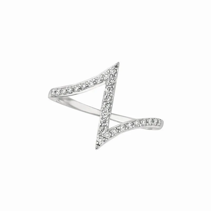 ‘Z’ DIAMOND RING 14K GOLD (0.25 CTW)